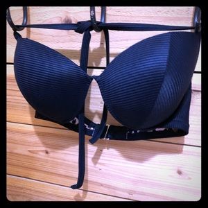 Shade & Shore Bikini top 36DD black ribbed